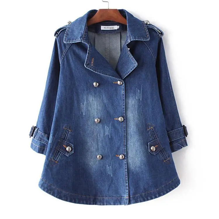 Riviera – Chic Denim Cape Jacket