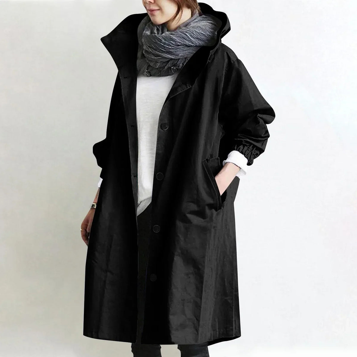 Sabrina™ | Classic Hooded Trench Coat