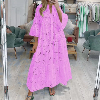 Léa – Embroidered lace dress