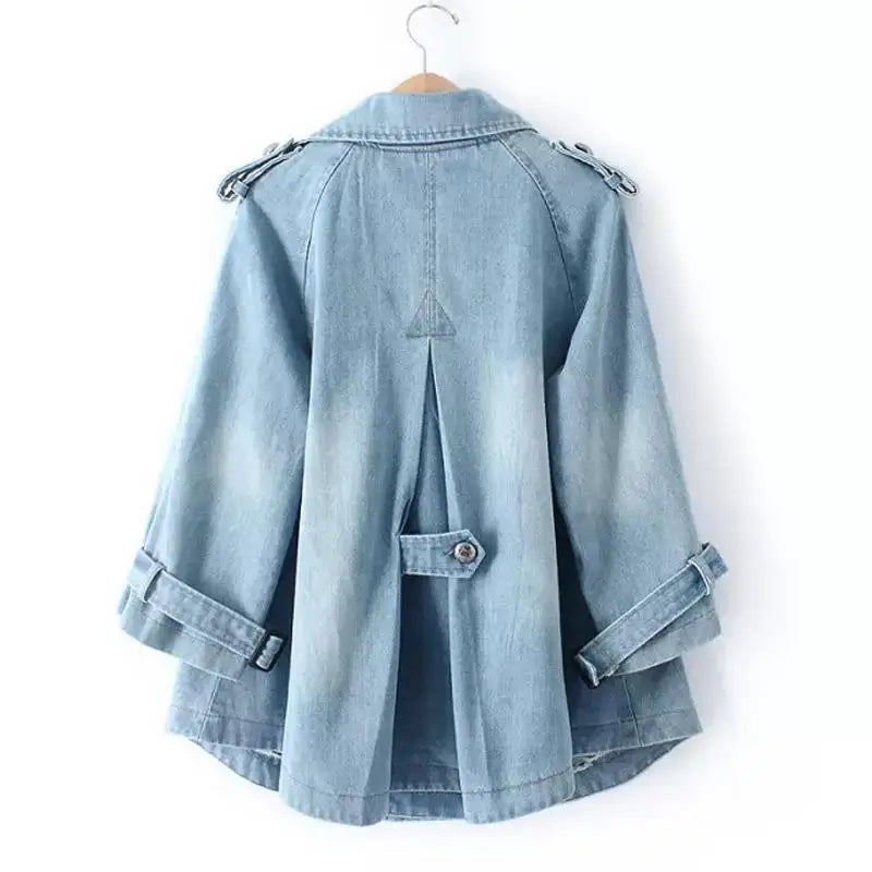 Riviera – Chic Denim Cape Jacket