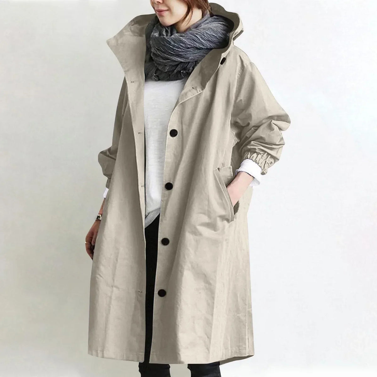 Sabrina™ | Classic Hooded Trench Coat