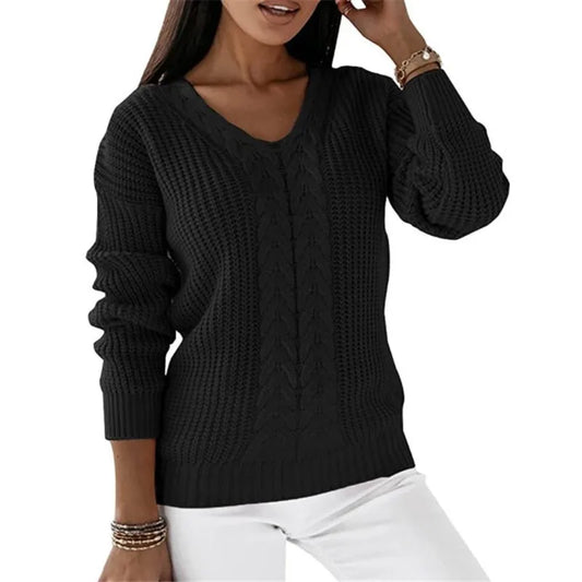 Harper™ | Vintage V-Neck Knit Sweater