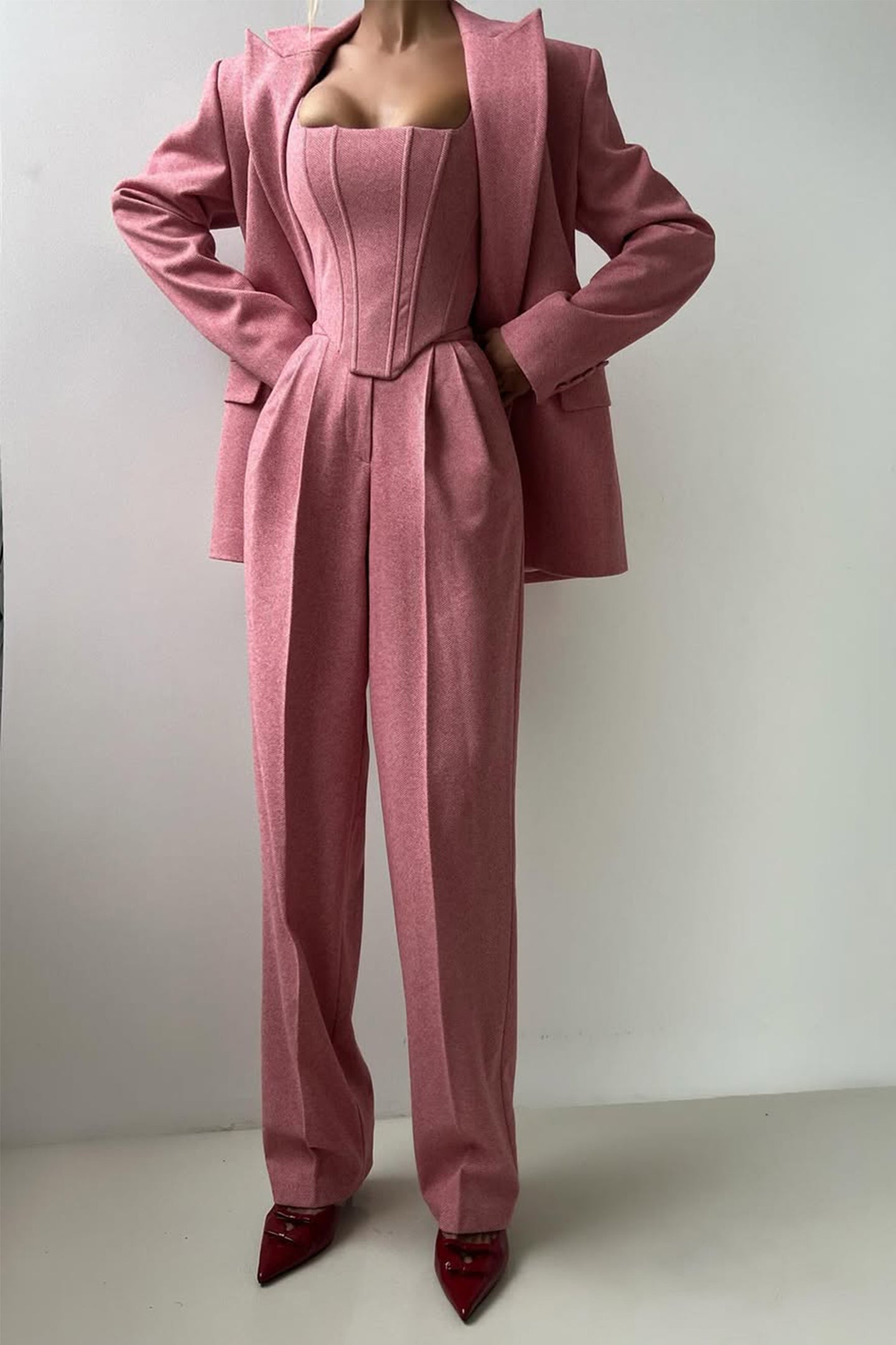 Dolce™ | Women’s Double-Breasted Blazer 3-Piece Set