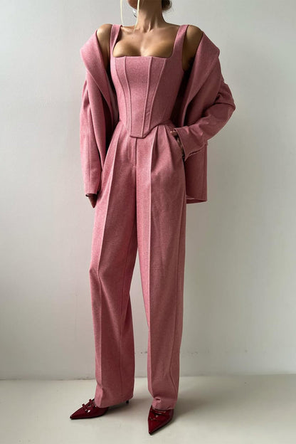 Dolce™ | Women’s Double-Breasted Blazer 3-Piece Set