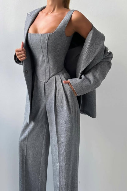 Dolce™ | Women’s Double-Breasted Blazer 3-Piece Set