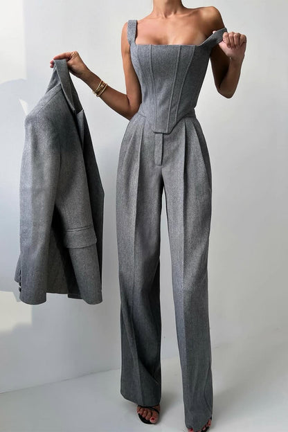 Dolce™ | Women’s Double-Breasted Blazer 3-Piece Set