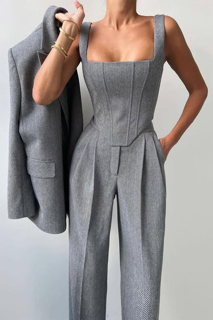 Dolce™ | Women’s Double-Breasted Blazer 3-Piece Set