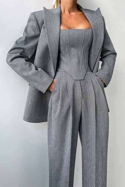 Dolce™ | Women’s Double-Breasted Blazer 3-Piece Set