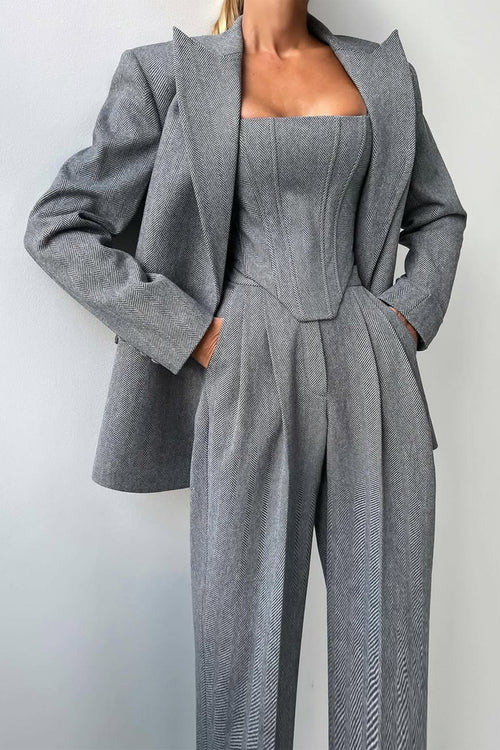 Dolce™ | Women’s Double-Breasted Blazer 3-Piece Set