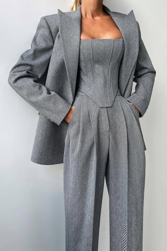 Dolce™ | Women’s Double-Breasted Blazer 3-Piece Set