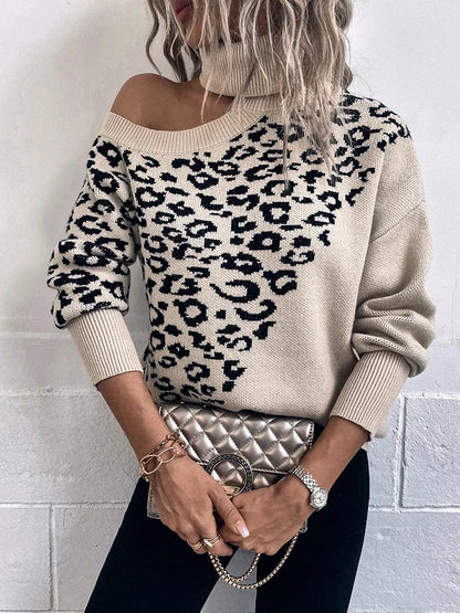 Harper™ | Leopard Drop Shoulder Sweater