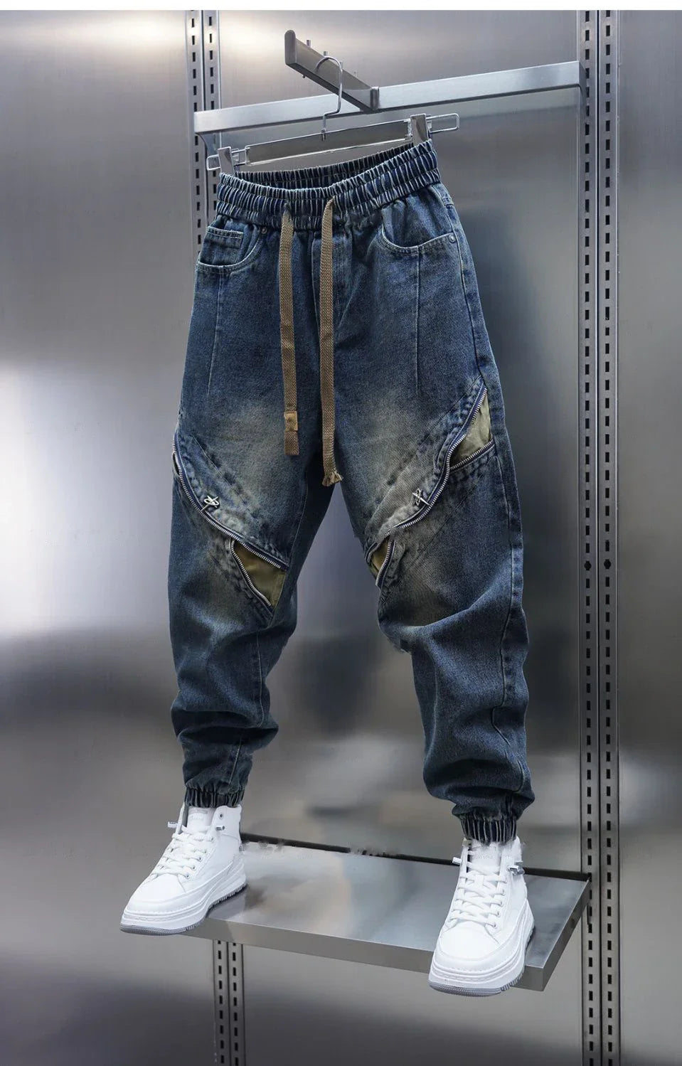 Harper™ | Baggy Denim Pants with Belt