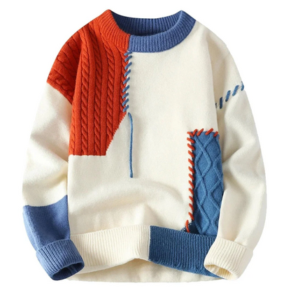 Harper Miami | Men's Patchwork Design Sweater