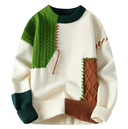 Harper Miami | Men's Patchwork Design Sweater