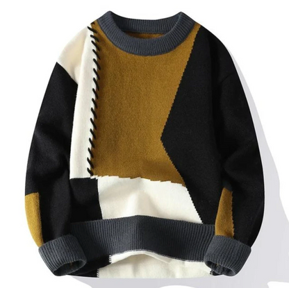 Harper Miami | Men's Patchwork Design Sweater