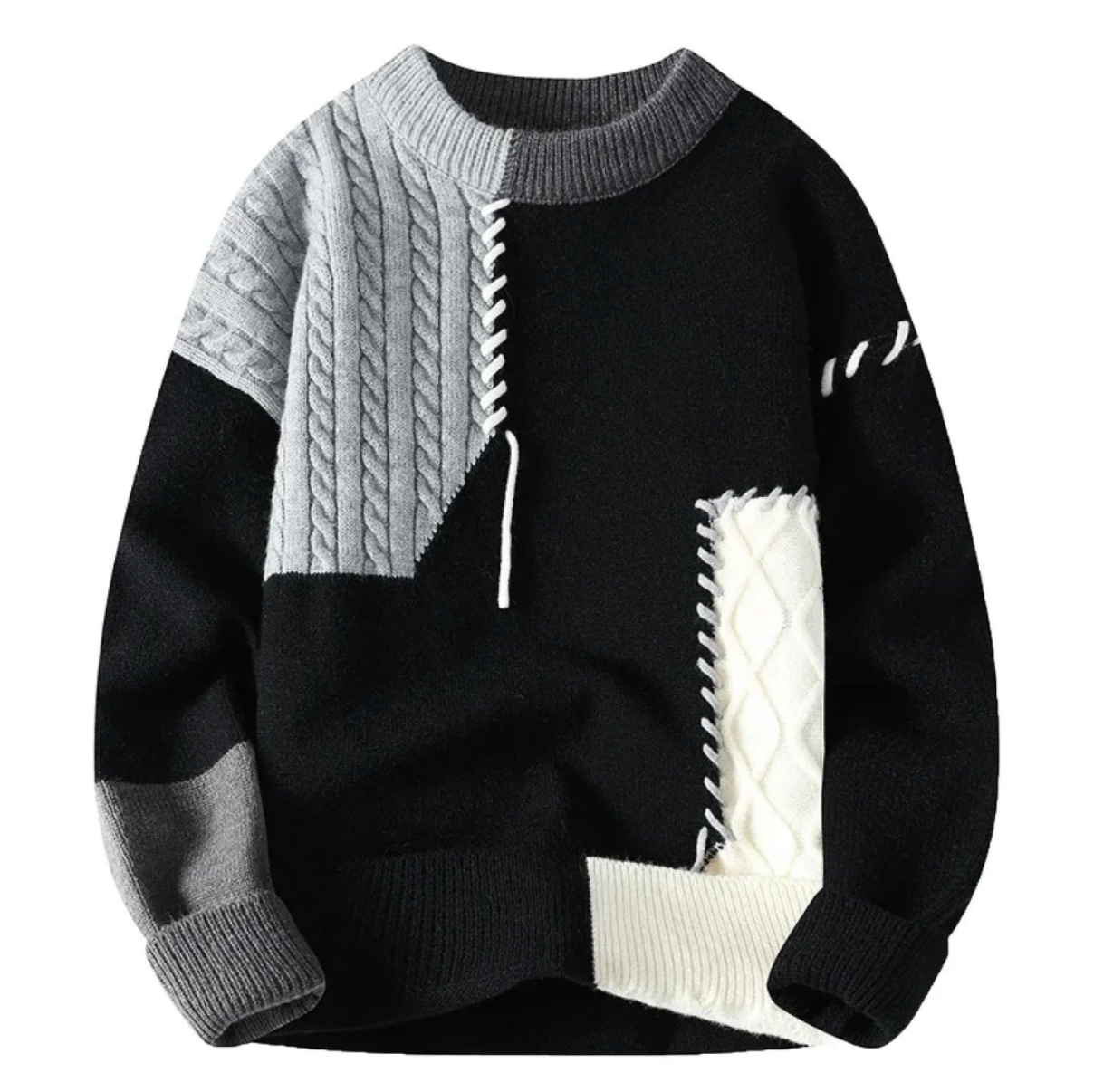 Harper Miami | Men's Patchwork Design Sweater