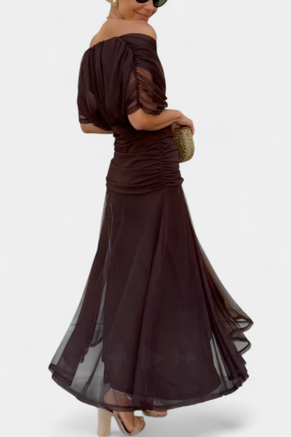 ABIGAIL | LONG FLORAL V-NECK DRESS