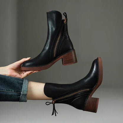 Grazia™ - Leather Ankle Boots