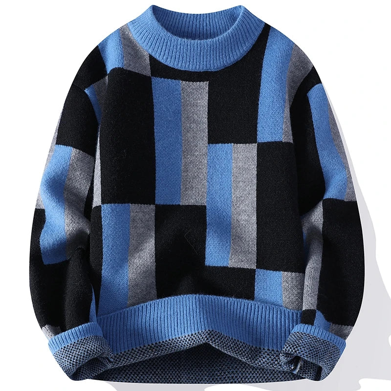 Harper™ | Mock Neck Plaid Sweater for Men