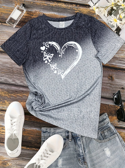 Yara | Heart Print Oversized T-Shirt