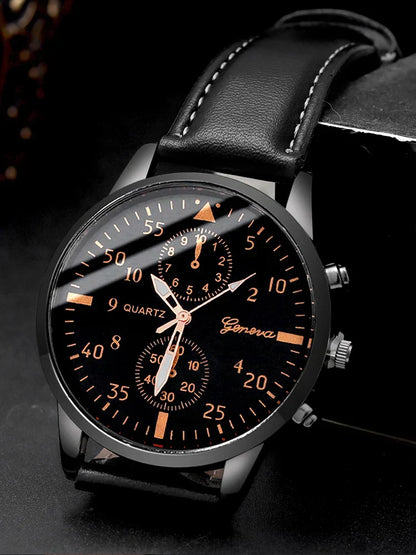 4-Piece Set with Fashion Watch and Bracelets