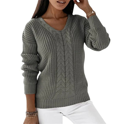 Harper™ | Vintage V-Neck Knit Sweater