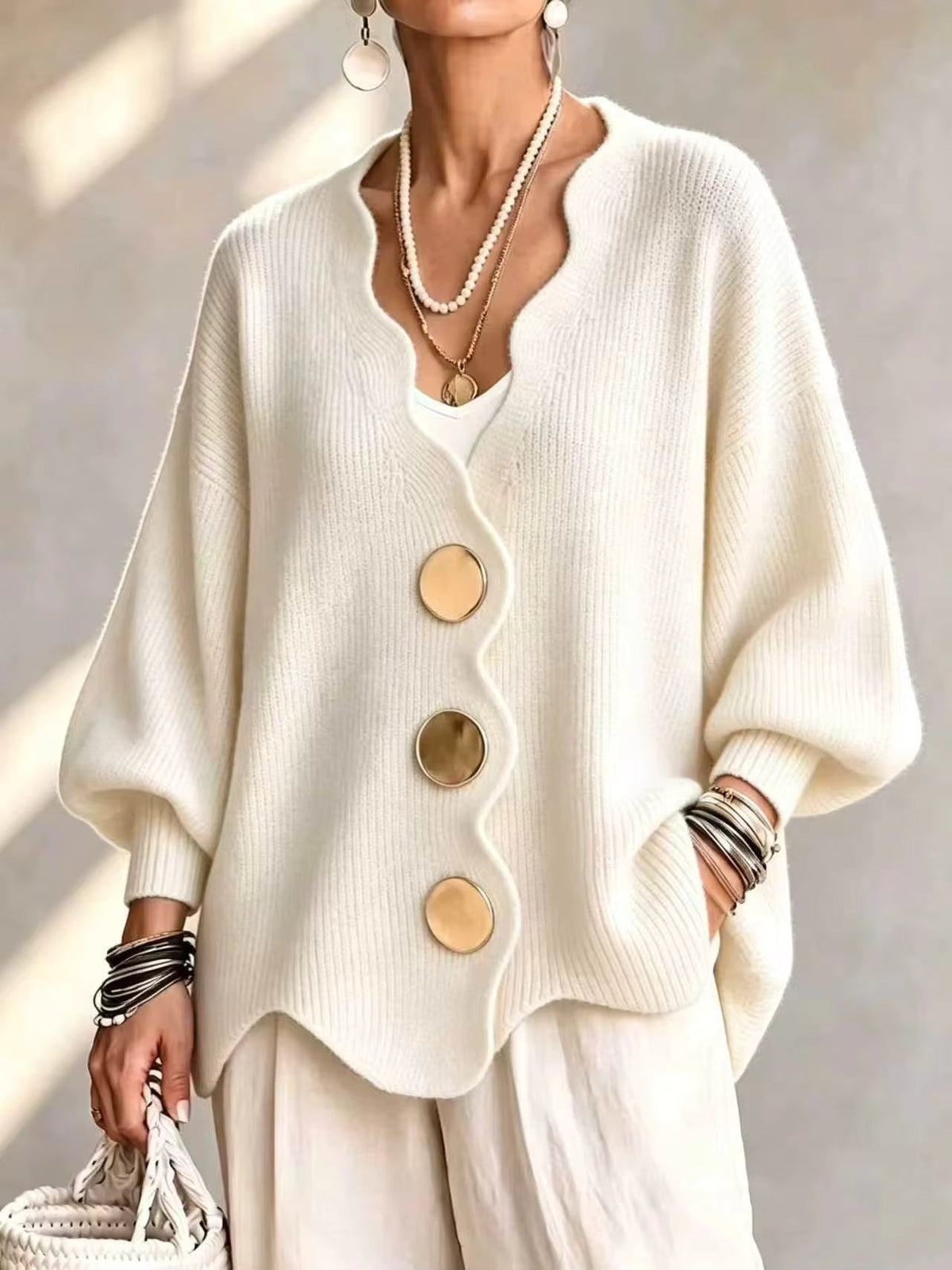 Connie | Loose Button Knit Cardigan