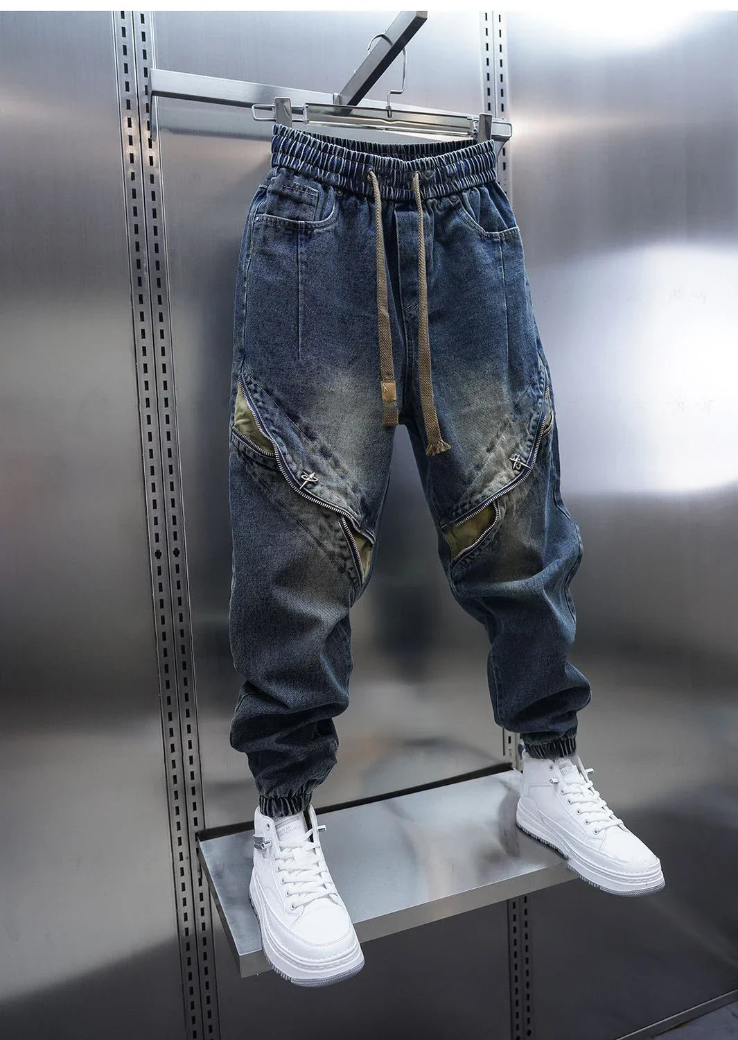 Harper™ | Baggy Denim Pants with Belt