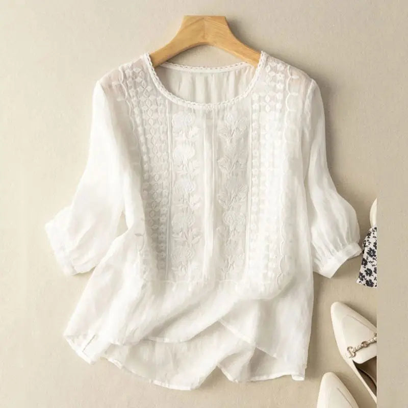 Aurora | Women’s Embroidered Relaxed Blouse