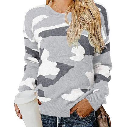 Harper™ | Leopard Camouflage Knit Sweater