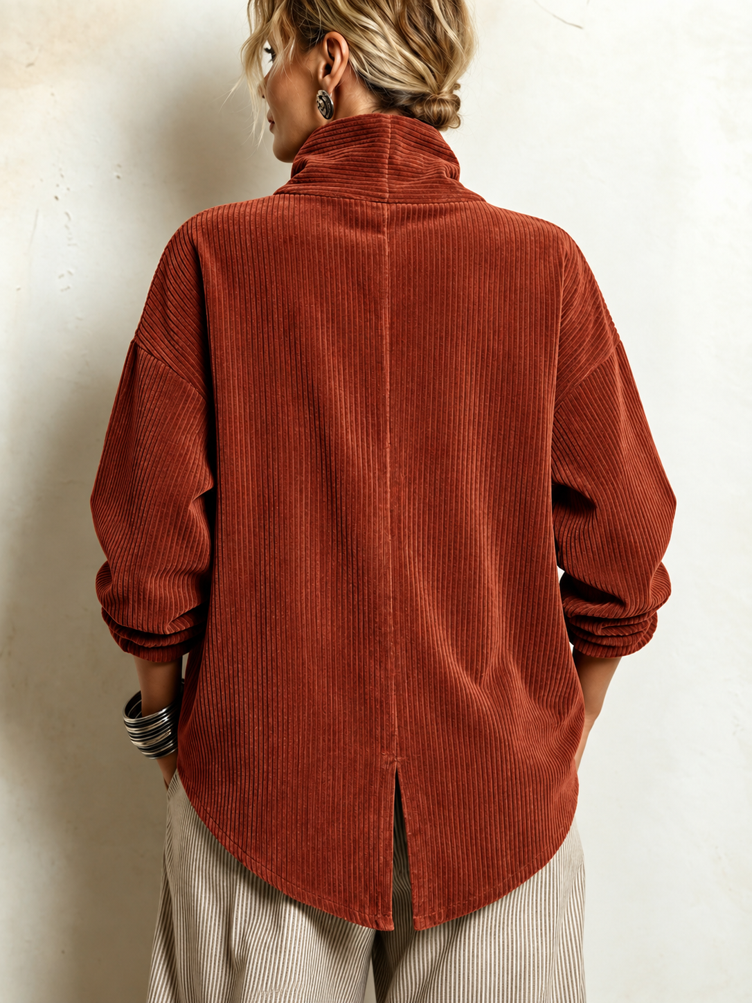 Rebecca™ | Corduroy Button-Up Top