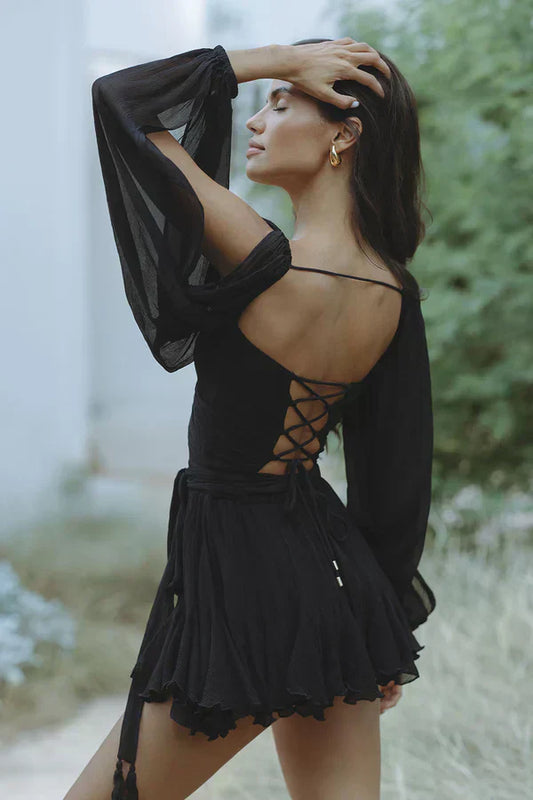 BEVERLY | MINI DRESS WITH ELEGANT SLEEVES