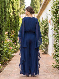 Viviana™ | Cape-Sleeve Chiffon Two-Piece Set