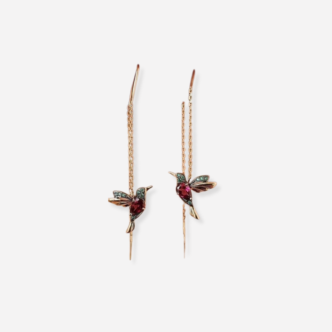 Hummingbird Design Earrings