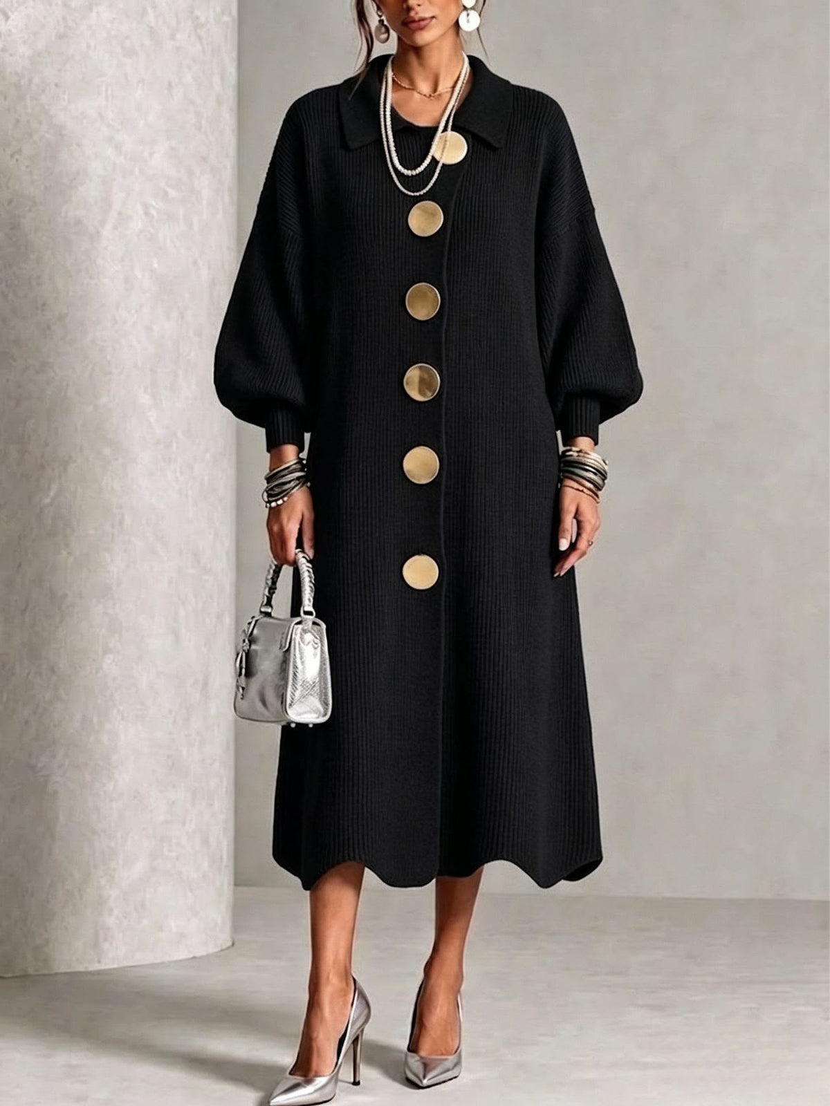 Norma | Long Sleeve Button-Down Dress