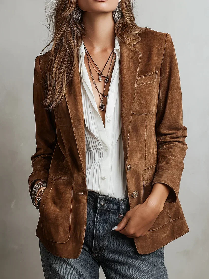 Eleanor™ | Vintage Brown Blazer
