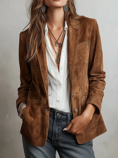Eleanor™ | Vintage Brown Blazer