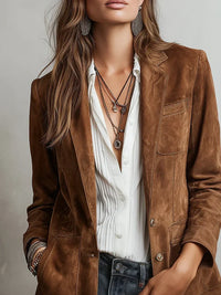 Eleanor™ | Vintage Brown Blazer