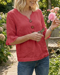 Sage | Linen Cotton Blouse