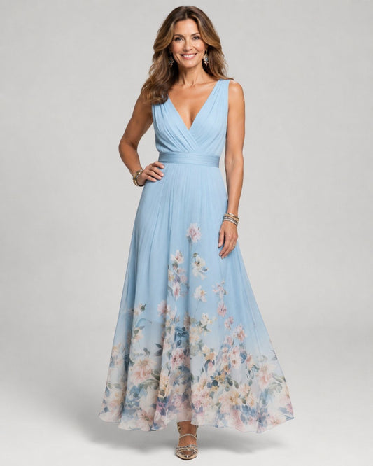 Gloria | Sleeveless A-Line Maxi Dress