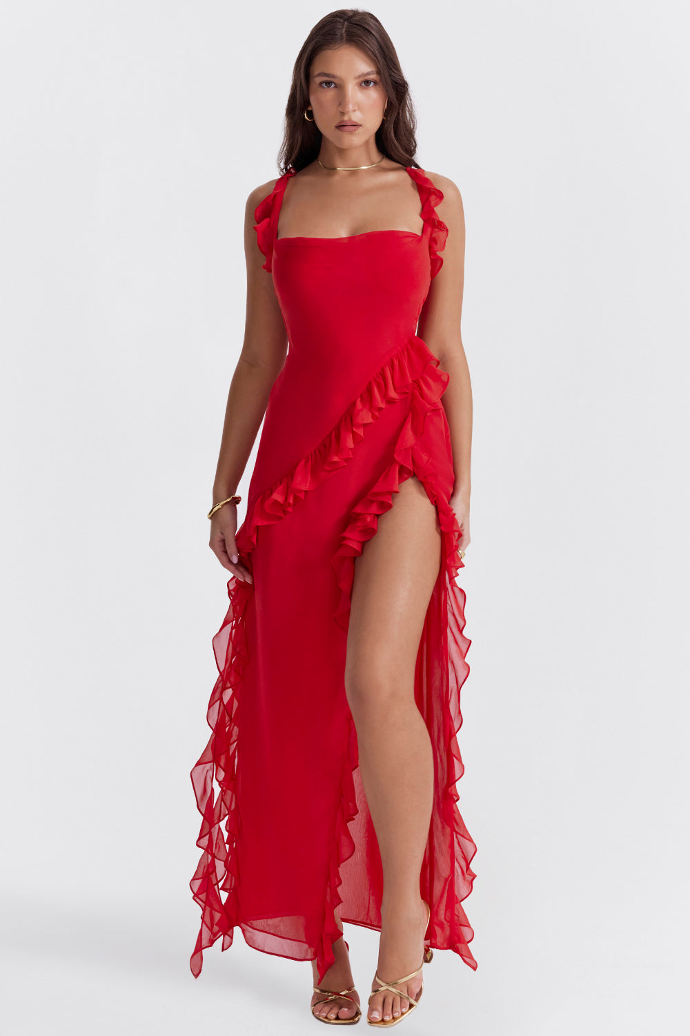 Arielle™ | Women’s Elegant Ruffle Maxi Dress