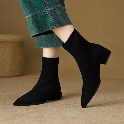 Margot™ | Suede Pointed-Toe Ankle Boots