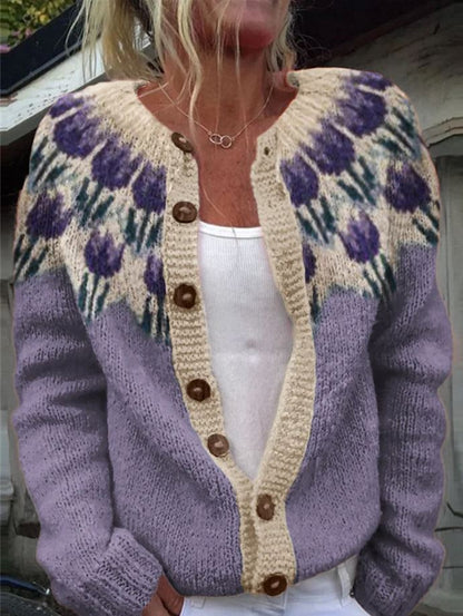 Keysha | Women's Floral Pattern Cardigan