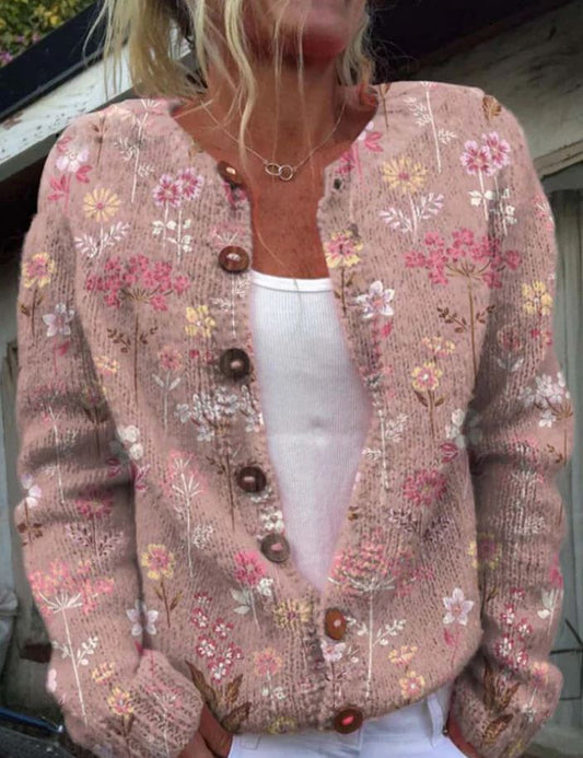 Hebe | Women’s Elegant Cardigan with Floral Print