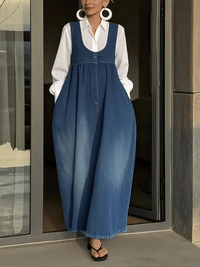 Ginger | Loose Denim Vest Dress