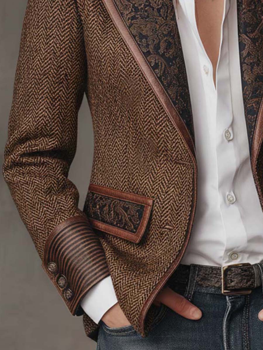 Jacqueline™ | Tailored Herringbone Blazer