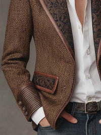 Jacqueline™ | Tailored Herringbone Blazer