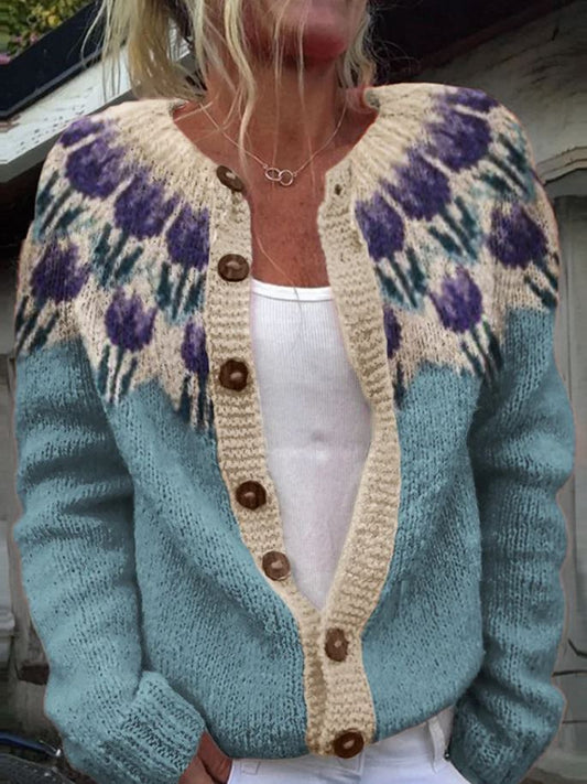 Keysha | Women's Floral Pattern Cardigan