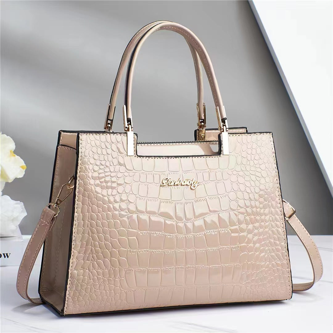 Harper - Shiny leather pattern handbag