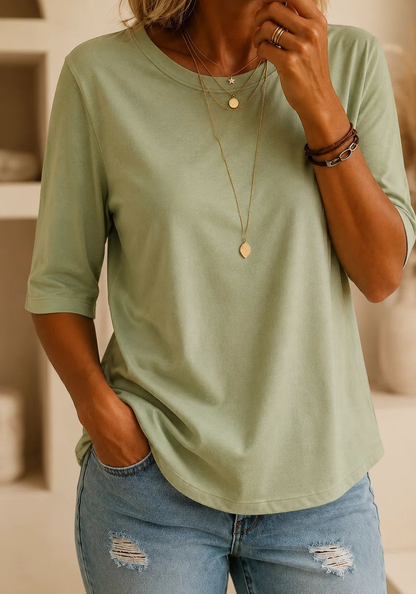 Helen™ | Relaxed Everyday Half-Sleeve Tee